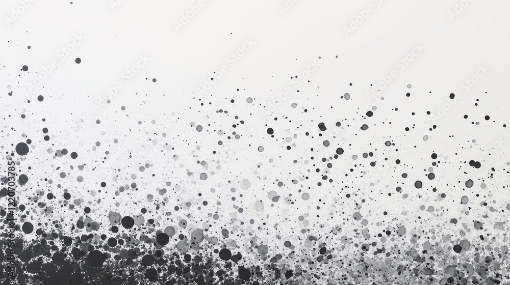 Aufkleber Monochromatic halftone dots creating a gradient effect from light to dark shades