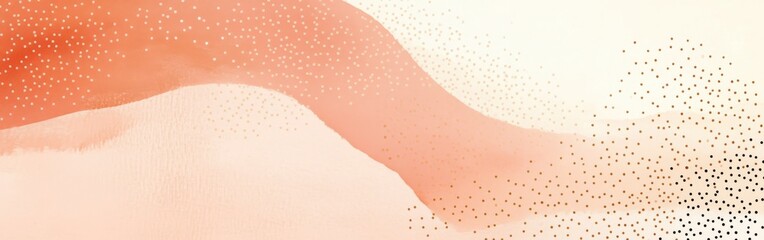 Dotted pencil strokes create a minimalist abstract design with soft hues blending seamlessly for a calming effect in art