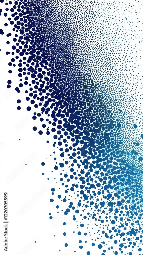 Leinwandbilder Halftone design featuring aquamarine gradient in a dynamic pattern