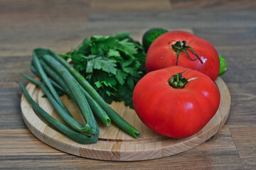 Fresh Salad Ingredients close up cooking