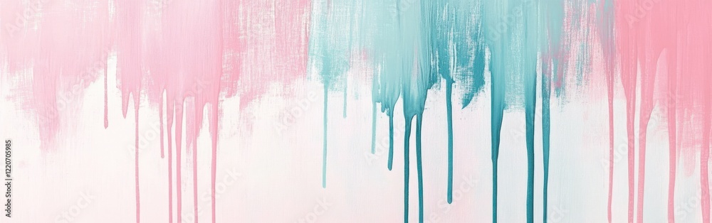 Poster Elegant pencil strokes create a soft wash of pastel colors blending into one another in an artistic display