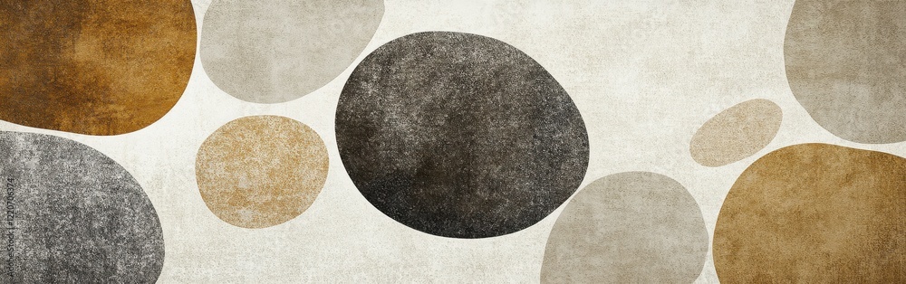 Poster elegant patterns of muted brown and grey stones create a serene atmosphere for a minimalist decor