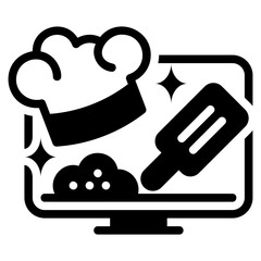 cooking glyph icon