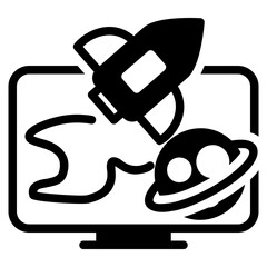 documentary glyph icon