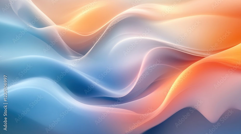 Aufkleber soft flowing gradients create a serene and elegant background for artistic expressions and designs i