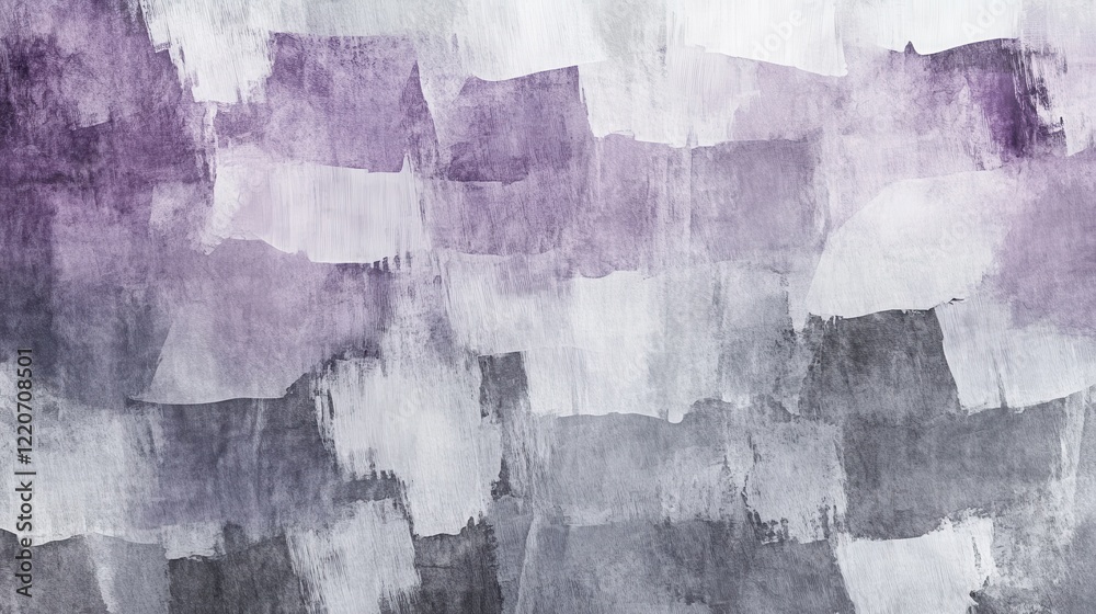 Poster abstract pencil strokes create a unique gray and purple design, enhancing contemporary spaces with s