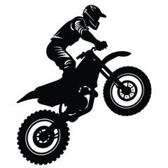 Naklejka premium Dirt bike Vector Illustration – High-Quality Adventure Design