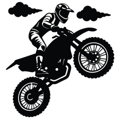 Fototapeta premium Dirt bike Vector Illustration – High-Quality Adventure Design