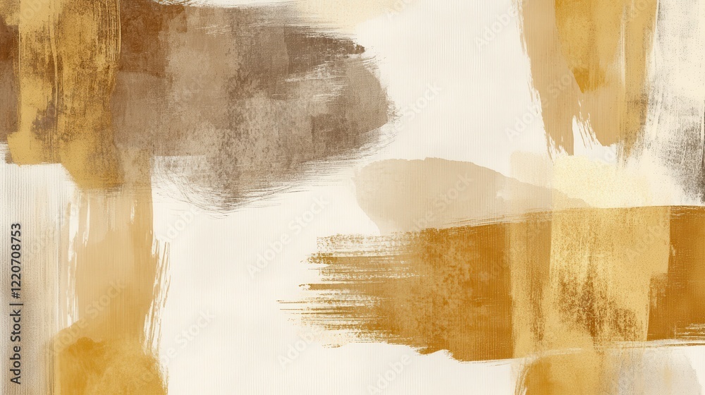 Poster abstract composition of muted pencil strokes and blotches in earthy tones, showcasing texture and su
