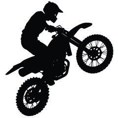 Fototapeta premium Dirt bike Vector Illustration – High-Quality Adventure Design
