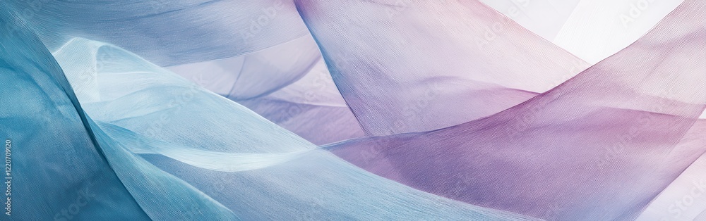 Poster Abstract overlapping pencil strokes create a layered effect with delicate hues and transparency