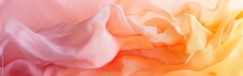 Aufkleber gradient composition showcases soft pastel amber hues with elegant flowing shapes and textures