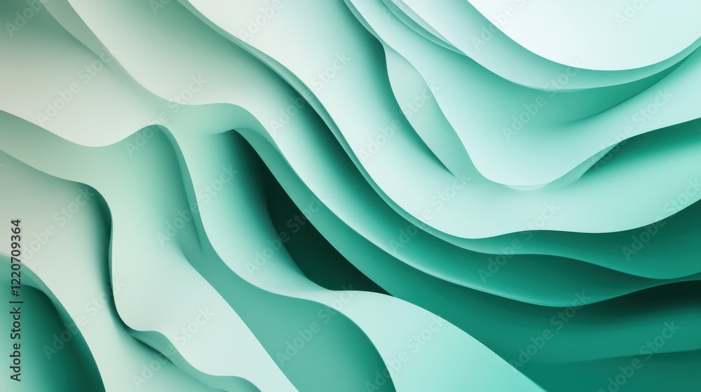 Poster Soft curves and flowing patterns create a serene atmosphere in this abstract gradient background