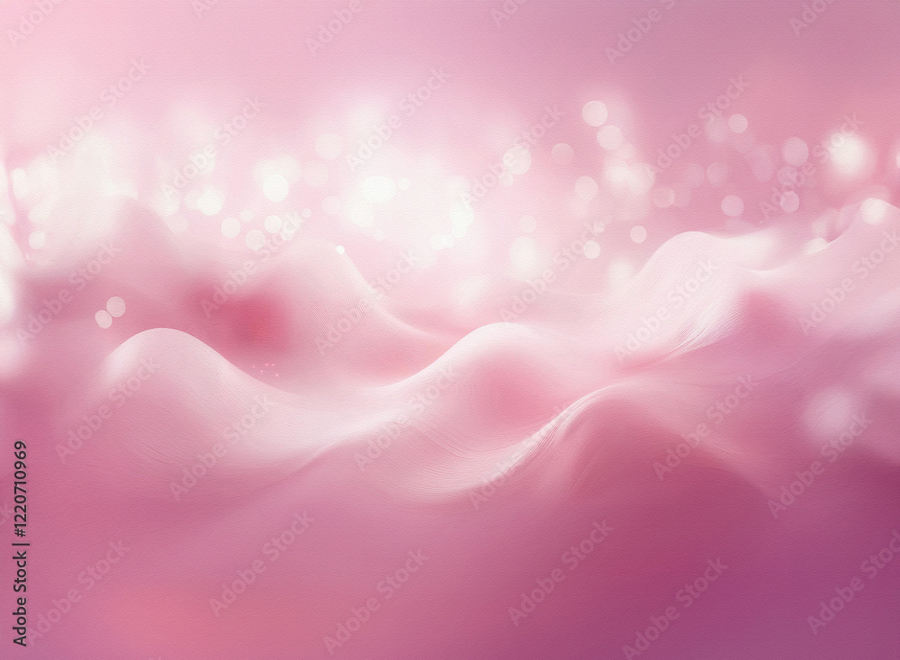 Aufkleber soft pink, grainy texture background with undulating waves and blurred bokeh lights. a dreamy, ether