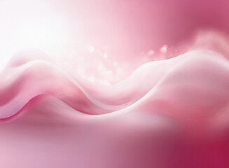 Grainy texture of pink liquid flowing in soft waves, illuminated by a bright, ethereal glow.  The image evokes a sense of smoothness and fluidity.
