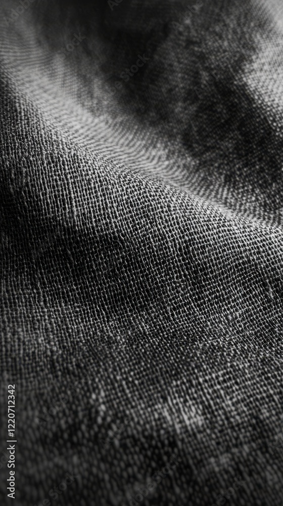 Aufkleber Gray burlap texture showcasing intricate weave patterns and subtle variations in tone