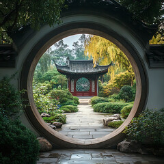 Obraz premium Chinese traditional garden