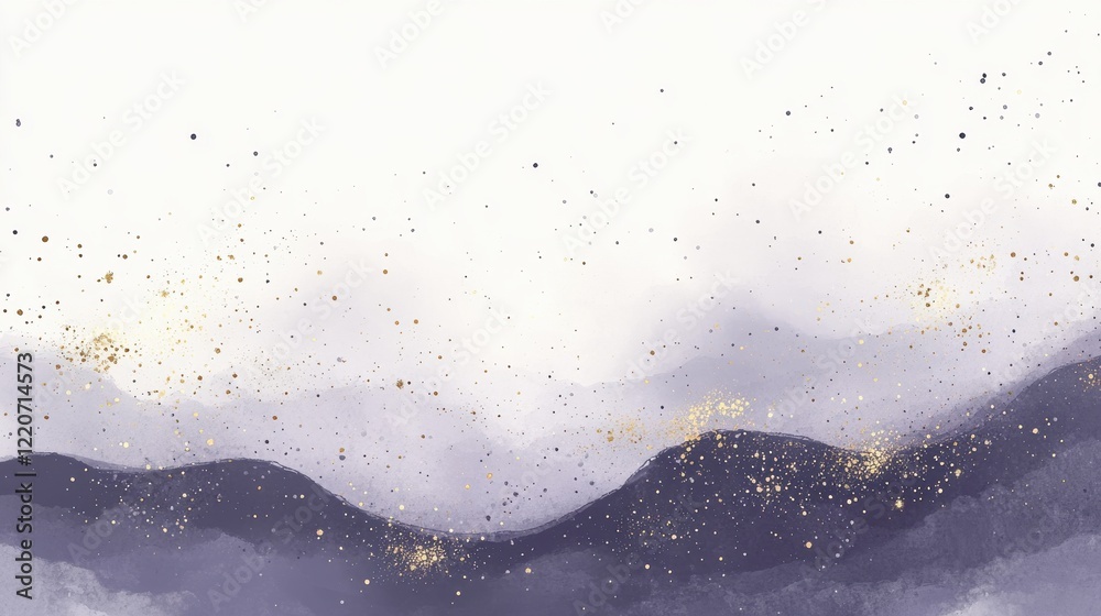 Aufkleber gradient of muted gray pencil strokes creating a serene mountainous landscape with specks of light
