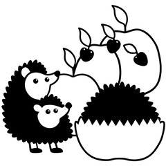 vector illustration of cartoon sheep