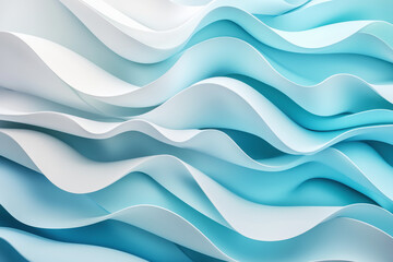 Obraz premium Soft blended wave patterns in cool tones create a serene and harmonious visual experience