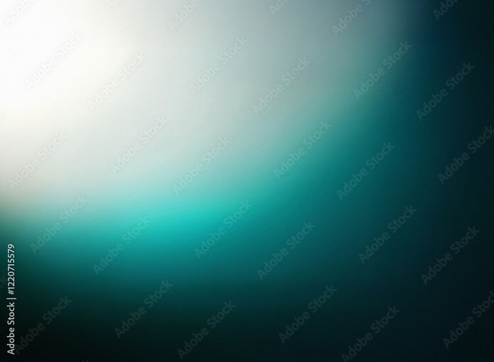 Aufkleber grainy texture, a blurred gradient of teal and white. the image evokes a sense of depth and mystery 