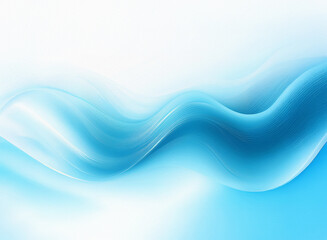 Fototapeta premium Abstract image of flowing, translucent blue waves against a white background. The grainy texture adds depth and dimension to the smooth curves.