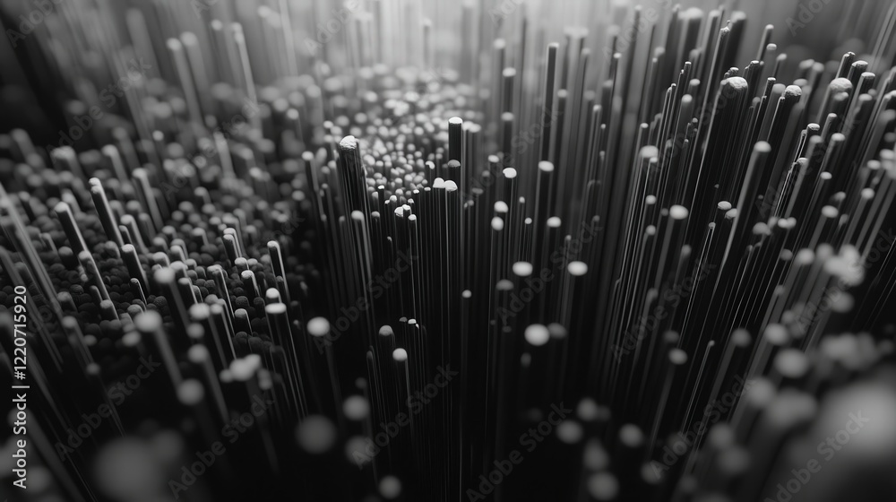 Aufkleber Particles moving in synchronized patterns, creating a mesmerizing display of order in motion.