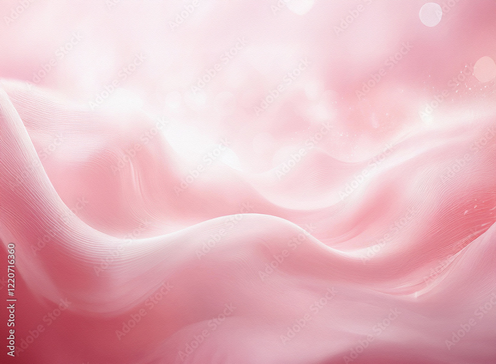 Poster grainy, soft pink silk with a subtle, undulating texture. light glows from behind, creating a dreamy