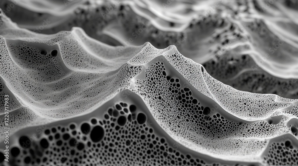 Poster solid particles forming intricate patterns as they settle into a uniform layer