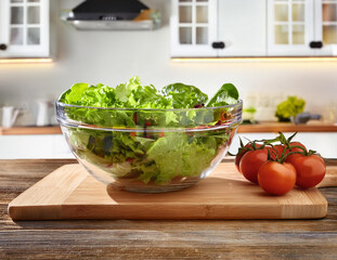 Generated image　調理中のサラダボウル