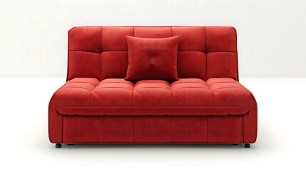 Fototapeta premium A sleeper sofa is a versatile, space-saving furniture piece that combines comfort and functionality. It transforms from a stylish couch into a cozy bed, making it ideal for small apartments or guest r