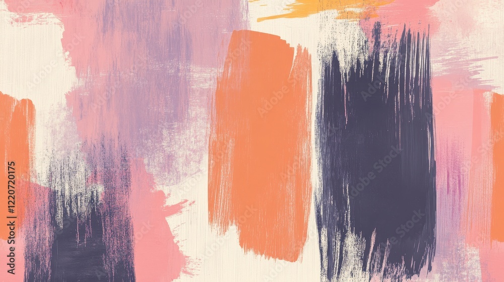 Aufkleber abstract pencil strokes intertwine in a vibrant and organic design filled with warm hues and texture