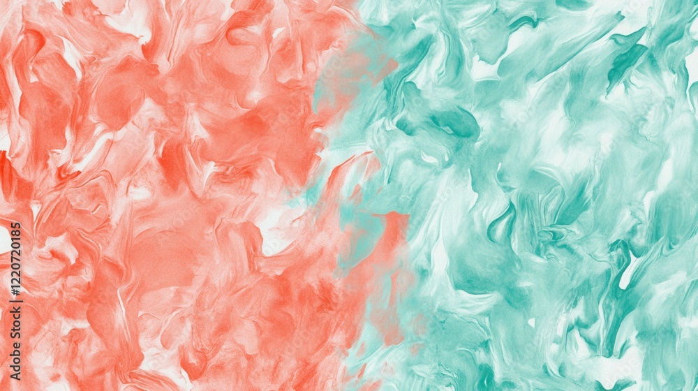 Poster Abstract pencil strokes create uneven splotches in vibrant colors expressing a fluid artistic style
