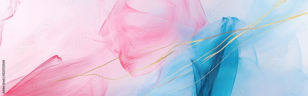 Poster Abstract pastel pencil strokes create a serene backdrop with soft hues blending harmoniously in a modern art style