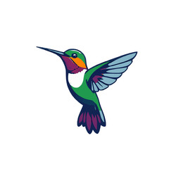 Flying 2D Hummingbird - Vector Element