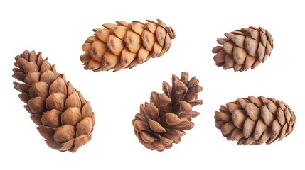 pine cones isolated on white , transparent , png 