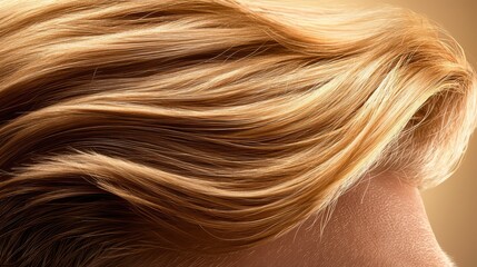 Fototapeta premium Zoomed-in texture of well-maintained beard hair, with natural light highlighting individual strands.
