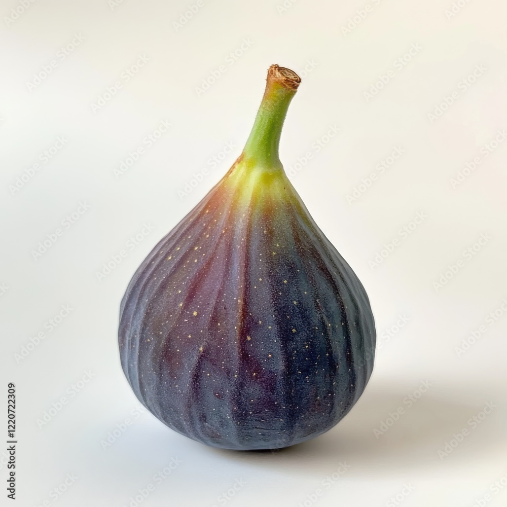 Poster fresh purple fig showcasing its smooth skin and unique shape in a natural setting during daylight