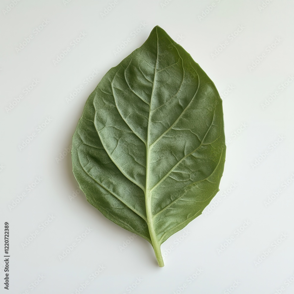 Poster fresh basil leaf showcasing vibrant green color and rich texture for culinary use in various dishes