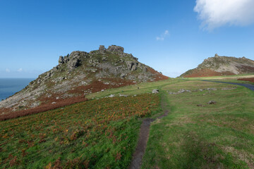 Fototapeta premium Landscape photo of the Valley Of The Rocks in Exmoor National Park