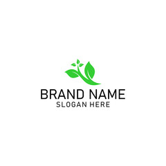 green leaf logo design