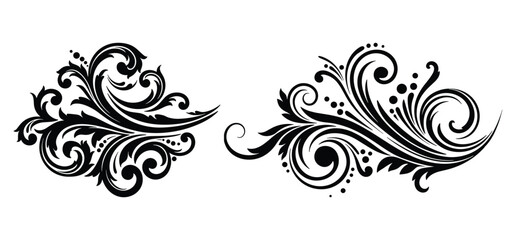 Decorative  ornamental elements vector illustration