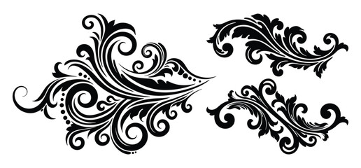 Decorative  ornamental elements vector illustration
