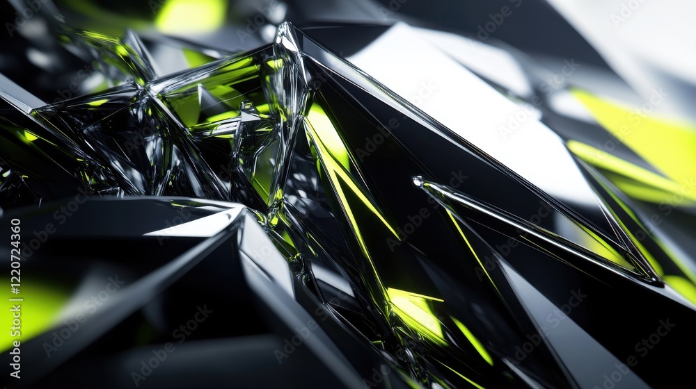 Poster futuristic abstract background featuring sharp angles and contrasting colors with a dynamic design a