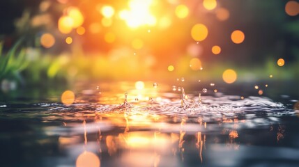 Obraz premium Serene Reflection on a Pond in Soft Daylight