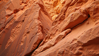 Obraz premium Fossil flowers in rocky cliffs at sunset, nature's ancient artistry