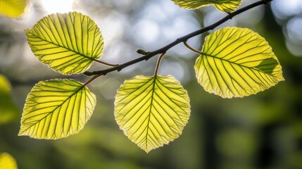 Soft Focus Leaves in Bright Sunlight