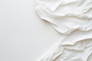 Obraz premium soft white fabric with elegant folds on minimal background