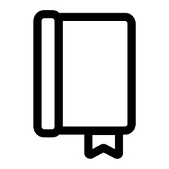 Book icon black with outline style