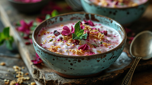 fruit smoothie  in a bowl or glass